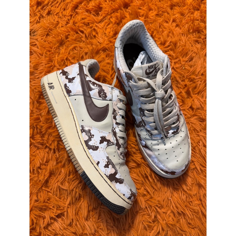 Nike Air Force 1 Low 06 Desert Camo Brown Tan White 313641-221 Mens 9.5
